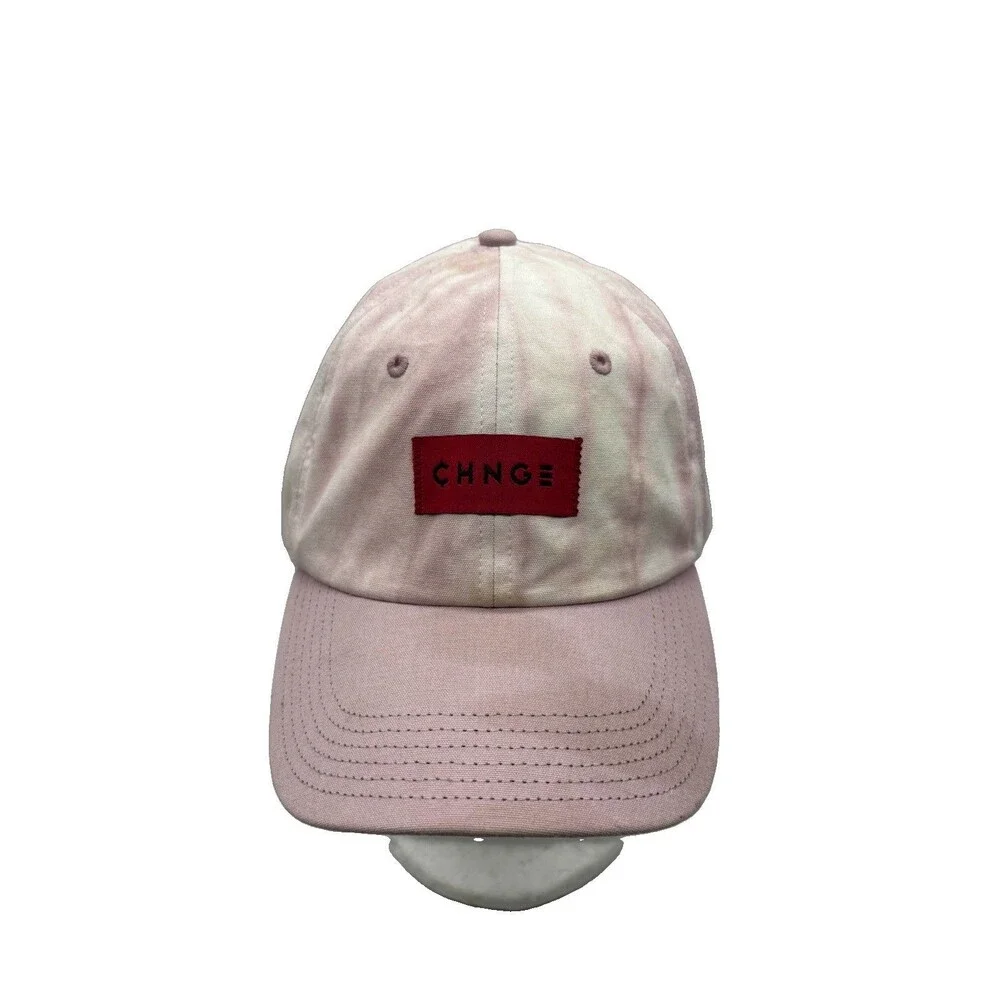 CHNGE Hat Pink Cream Tie Dye Organic Cotton Strapback Dad